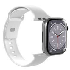Puro Silikonski pašček za Apple Watch 42 44 45 49 mm Icon bel - 2 kosa.