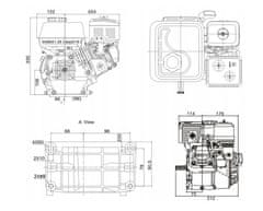 shumee Motor kompaktorja Loncin G200F-A-M, horizontalna gred 20 mm, 6,5 KM, ORIGINAL