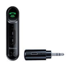 BASEUS Bluetooth avtomobilski oddajnik aux Mini Jack 3,5 mm Overseas Edition črne barve