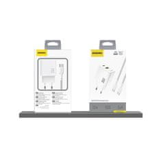 DUDAO Stenski polnilnik A27 MaxC USB-C USB-A GaN 35W - bel