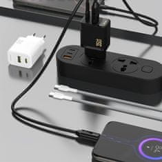 DUDAO Stenski polnilnik A27 MaxC USB-C USB-A GaN 35W - bel