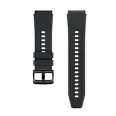 HURTEL Silikonski pašček za Huawei Watch GT 2/3/4/2 Pro/3 Pro/4 Pro/GT 2e 46 mm - črn