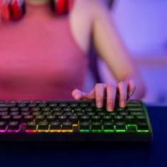 WOZINSKY Osvetljena membranska tipkovnica z RGB igralnim drsnikom – črna