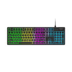 WOZINSKY Osvetljena membranska tipkovnica z RGB igralnim drsnikom – črna