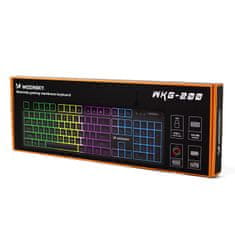 WOZINSKY Osvetljena membranska tipkovnica z RGB igralnim drsnikom – črna