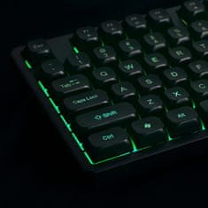 WOZINSKY Osvetljena membranska tipkovnica z RGB igralnim drsnikom – črna