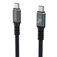 WOZINSKY USB-C Thunderbolt 4 kabel, 240 W, 2 m, 4K – črn