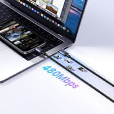 Ugreen USB-C PD kabel 100 W, 5 A, 3 m – črn