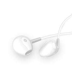DUDAO Žične ušesne slušalke X10S z 3,5-mm mini jack priključkom, dolžina 1,15 m – bele