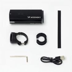 WOZINSKY Sprednja kolesarska luč z USB-C kablom 3000 lm - črna