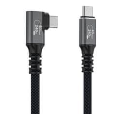 WOZINSKY Kotni kabel USB-C Thunderbolt 4, 240 W, 2 m – črn