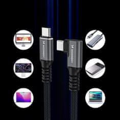 WOZINSKY Kotni kabel USB-C Thunderbolt 4, 240 W, 2 m – črn
