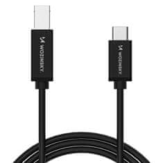 WOZINSKY Kabel za tiskalnik in skener USB-B – USB-C, 1 m – črn