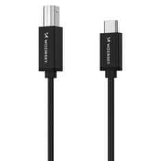 WOZINSKY Kabel za tiskalnik in skener USB-B – USB-C, 1 m – črn