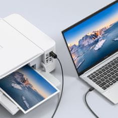 WOZINSKY Kabel za tiskalnik in skener USB-B – USB-C, 1 m – črn
