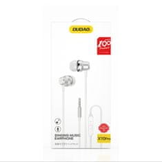 DUDAO Žične ušesne slušalke z daljinskim upravljalnikom X10PRO, 3,5-mm mini jack – bele