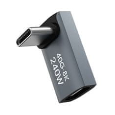 WOZINSKY USB-C 40 Gb/s 240 W 8K otg kotni adapter - siv