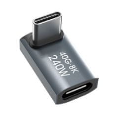 WOZINSKY USB-C 40 Gb/s 240 W 8K otg kotni adapter - siv
