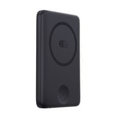 BASEUS 2-v-1 prenosna baterija 10000 mAh USB-C za iPhone Apple Watch MagSafe 27W s kablom USB-C - črna
