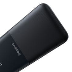 BASEUS Powerbank 10000 mAh 22,5 W z zaslonom, kabli USB-C in iPhone Lightning, Lipow – črn