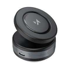 WOZINSKY Avtomobilski nosilec s polnilnikom Qi, združljiv z MagSafe 15 W – črn