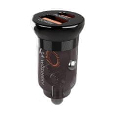 WOZINSKY Avtomobilski polnilnik USB-A, USB-C, PD, QC, 65 W – črn