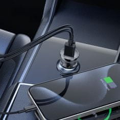 WOZINSKY Avtomobilski polnilnik USB-A, USB-C, PD, QC, 65 W – črn