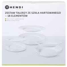 Hendi Komplet 18 krožnikov iz kaljenega stekla - 795224