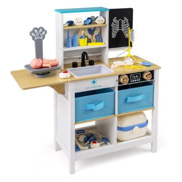 Northix Leseni otroški zdravniški komplet tabla tehtnica 75 cm