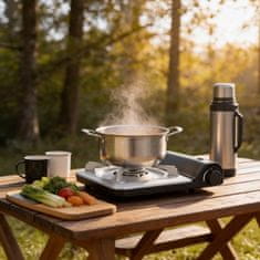 2v1 potovalni plinski kuhalnik za kartuše/jeklenke, 3,5 kW + kovček