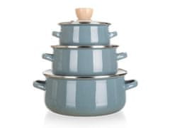 Banquet Komplet posod NATURAL OLIVE emajl 6 kosov.