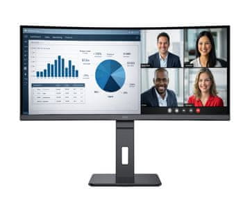 AOC CU34P3CV 34" VA WQHD 100Hz USB-C ergonomski ukrivljen pisarniški monitor