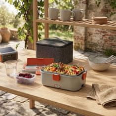 Brandani Termo posoda za prenos hrane, Lunch Box 1,8l / sivo-rdeča / inox, pvc
