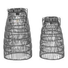 Autronic Svetilka umetni ratan, stožčast, LED osvetlitev, siva, cena za komplet 2 kosov (PLA102 SIVA)