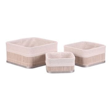 Autronic Košara za police - bambus, siva, cena za komplet 3 kosov (DB2004 SIVA)