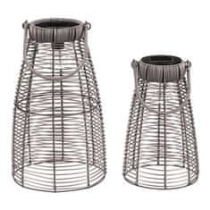 Autronic Svetilka umetni ratan, stožčast, LED osvetlitev, siva, cena za komplet 2 kosov (PLA104)