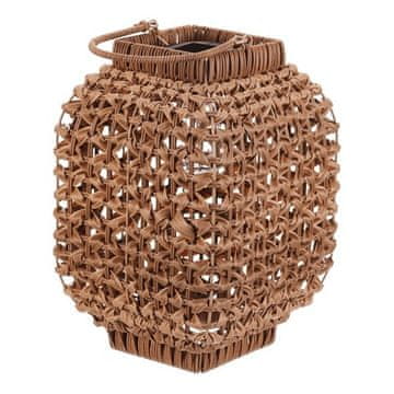 Autronic Svetilka umetni ratan, kvadraten, LED osvetlitev, velikost L, svetlo rjava (PLA100-L)