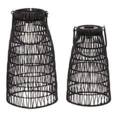 Autronic Svetilka umetni ratan, stožčast, LED osvetlitev, črna, cena za komplet 2 kosov (PLA102 BK)