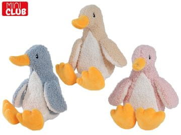 Mini Club plišast raček 18 cm - mešanica barv (roza, oker, modra)