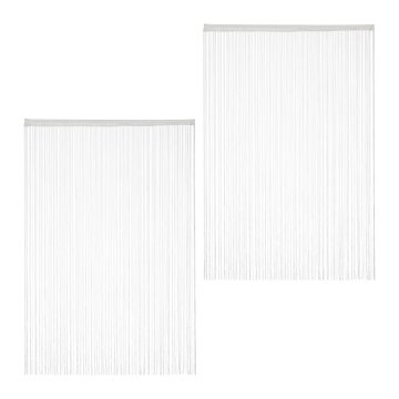 Northix Nitasta zavesa v kompletu 2 kom, kaskadne niti, prilagodljiva dolžina, enostavna namestitev