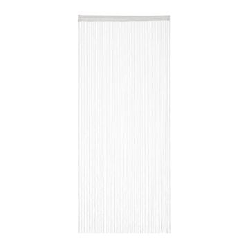 Northix Nitasta zavesa bela z resicami, prilagodljiva dolžina, enostavna namestitev, lahka tkanina