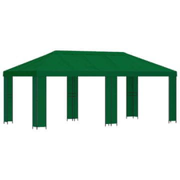 Vidaxl Vrtna paviljon 6 x 3 m Zelena Poliester in jeklo 190 gsm