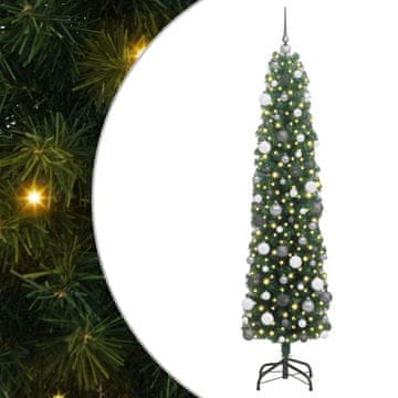 Vidaxl Umestno božično drevo Zelena 180 cm PVC in Jeklo in Plastika