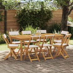 Vidaxl Zunanje bistro stolice 8 szt. Kremno bela 40 x 53 x 80 cm