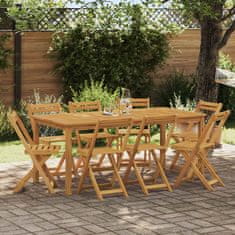 Vidaxl Zunanje bistro stolice 8 szt. Naravna 40 x 53 x 80 cm
