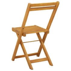 Vidaxl Zunanje bistro stolice 8 szt. Naravna 40 x 53 x 80 cm