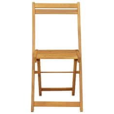 Vidaxl Zunanje bistro stolice 8 szt. Naravna 40 x 53 x 80 cm
