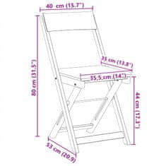 Vidaxl Zunanje bistro stolice 2 szt. Temno siva 40 x 53 x 80 cm