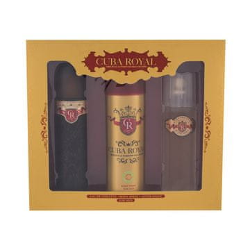 Cuba Royal darilni set toaletna voda 100 ml + deodorant 200 ml + vodica po britju 100 ml za moške
