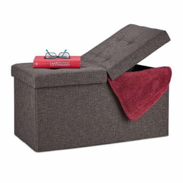 Northix Odlagalna miza s pokrovom na tečajih, dvonamenska zasnova, trpežna tkanina, 150 kg nosilnost